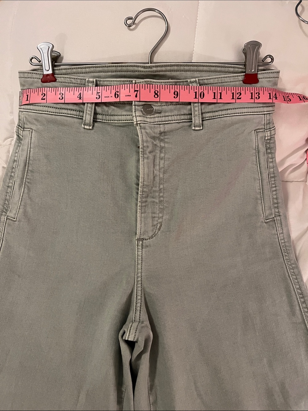 Joes High-Rise Wide Leg Jeans in Sage Green